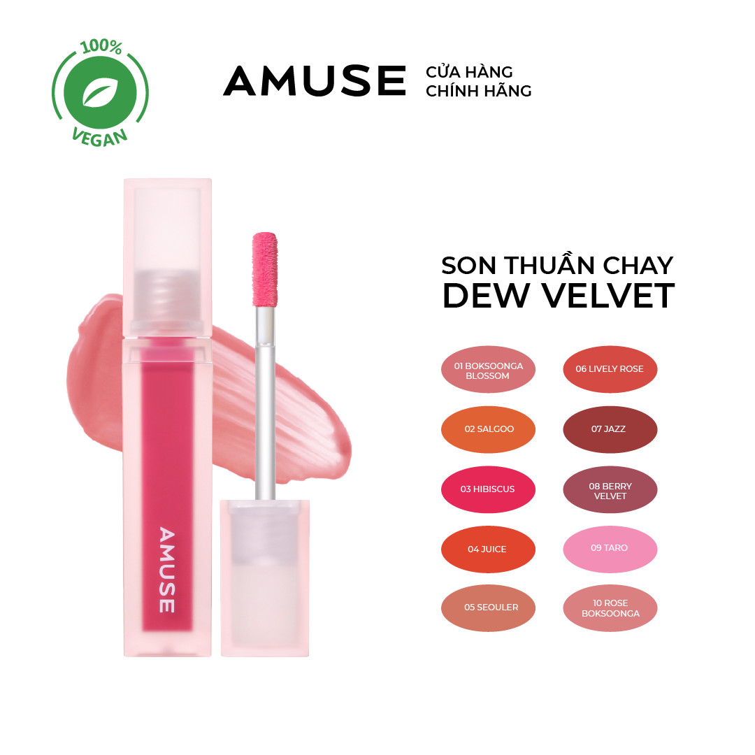 Son Kem AMUSE Dew Velvet Thuần Chay