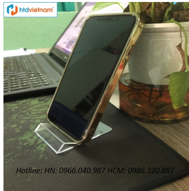ĐẾ MICA TRƯNG BÀY ĐIỆN THOẠI TRONG SUỐT