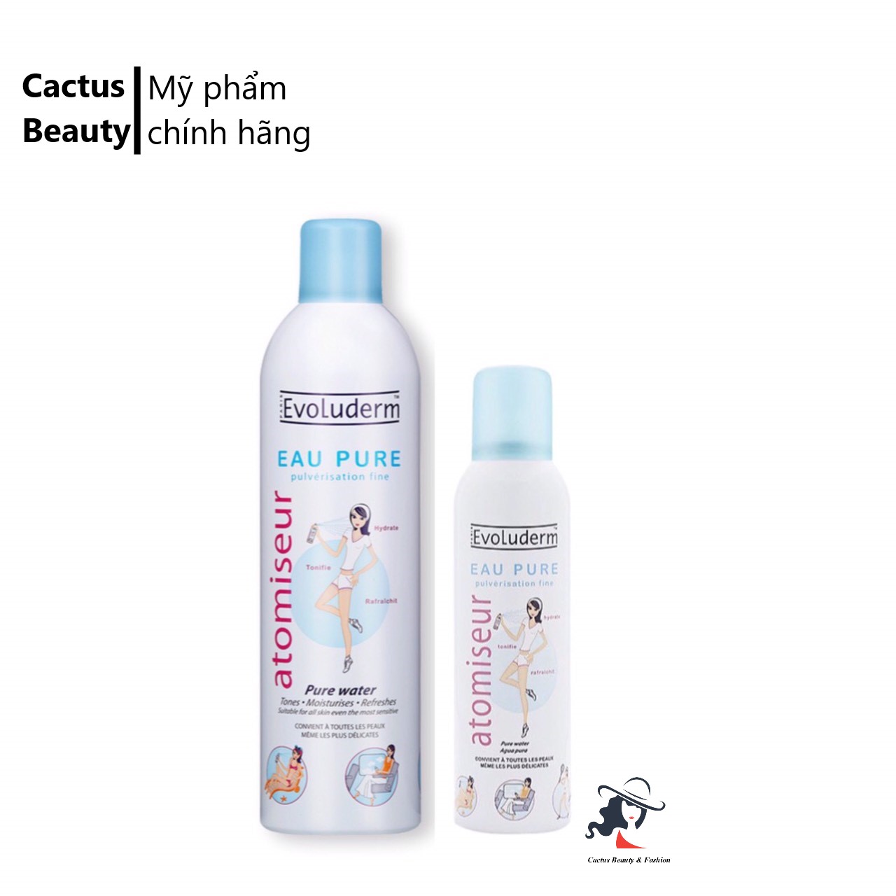 Xịt khoáng Evoluderm Atomiseur Eau Pure Water
