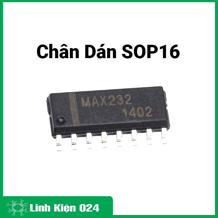 Ic max232 dip16 / sop16 chuẩn giao tiếp nối tiếp