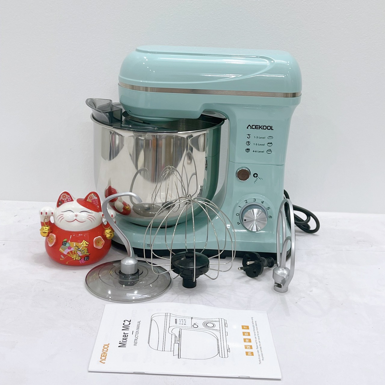 (Thương hiệu Mỹ) Máy trộn bột ACEKOOL 5L 1000W cao cấp - đánh kem, đánh trứng