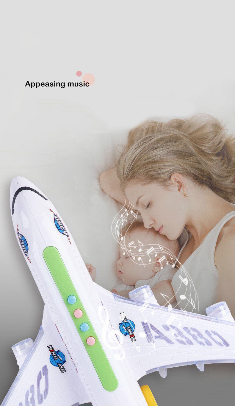 Máy Bay Đồ Chơi A380 Size 45Cm Biết Hát , Phát Nhạc