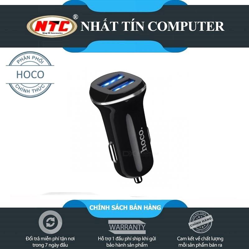 Sạc xe hơi Hoco Z1 - 2 cổng 2.1A (Đen)