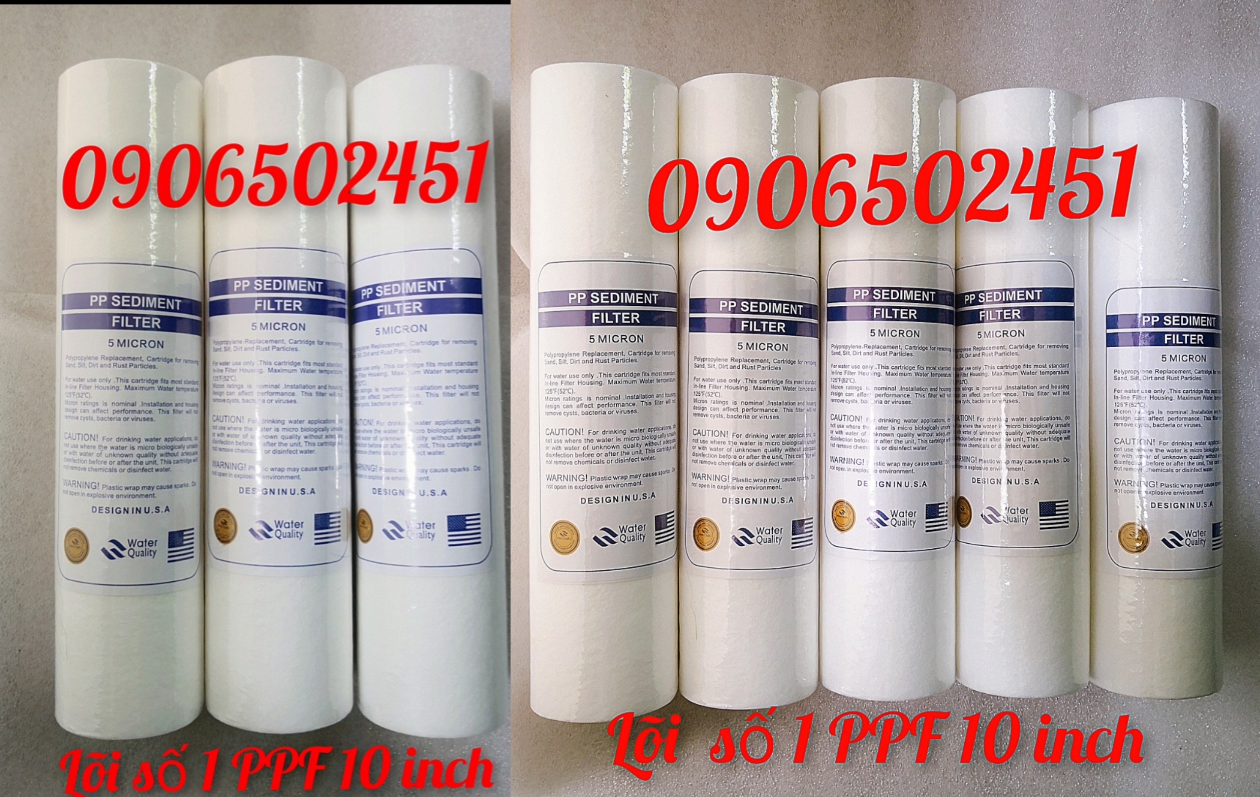 [HCM]COMBO Bộ 20 lõi  lọc nước số 1 PPF 10inch