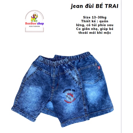 [Freeship Max]-quần jean đùi lửng cho bé trai mềm đẹp-(BonShop_Quần Áo Trẻ Em Giá Rẻ)