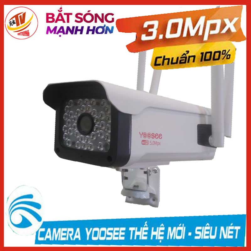 [kèm thẻ 32gb 64gb]Camera Wifi ngoài trời Yoosee W26s Full3.0 HD - hỗ trợ 14 đèn hồng ngoại và 18 đèn LED xem đêm có Màu Cực Nét