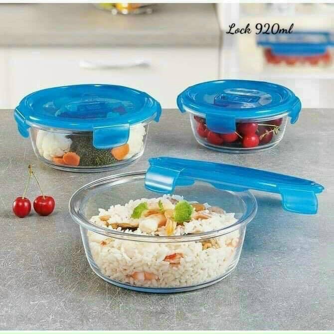 Bộ 3 thố thủy tinh chịu nhiệt 950ml Luminarc thương hiệu Pháp