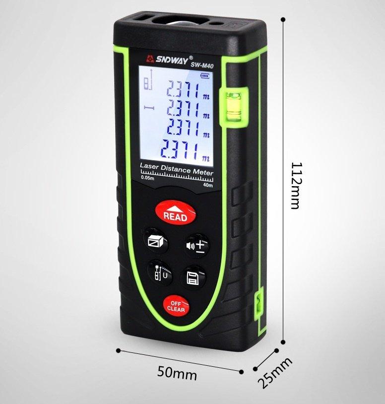 [HCM]Máy đo khoảng cách laser 40m SNDWAY SW-M40