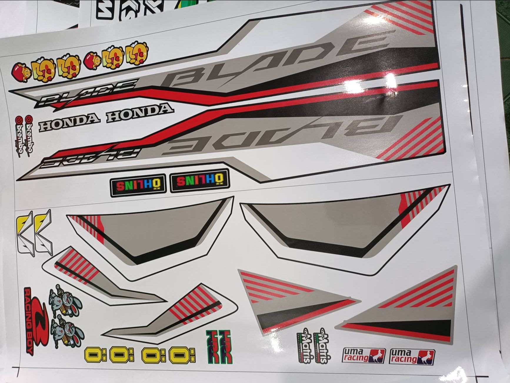tem rời honda blade 110. ko bay màu