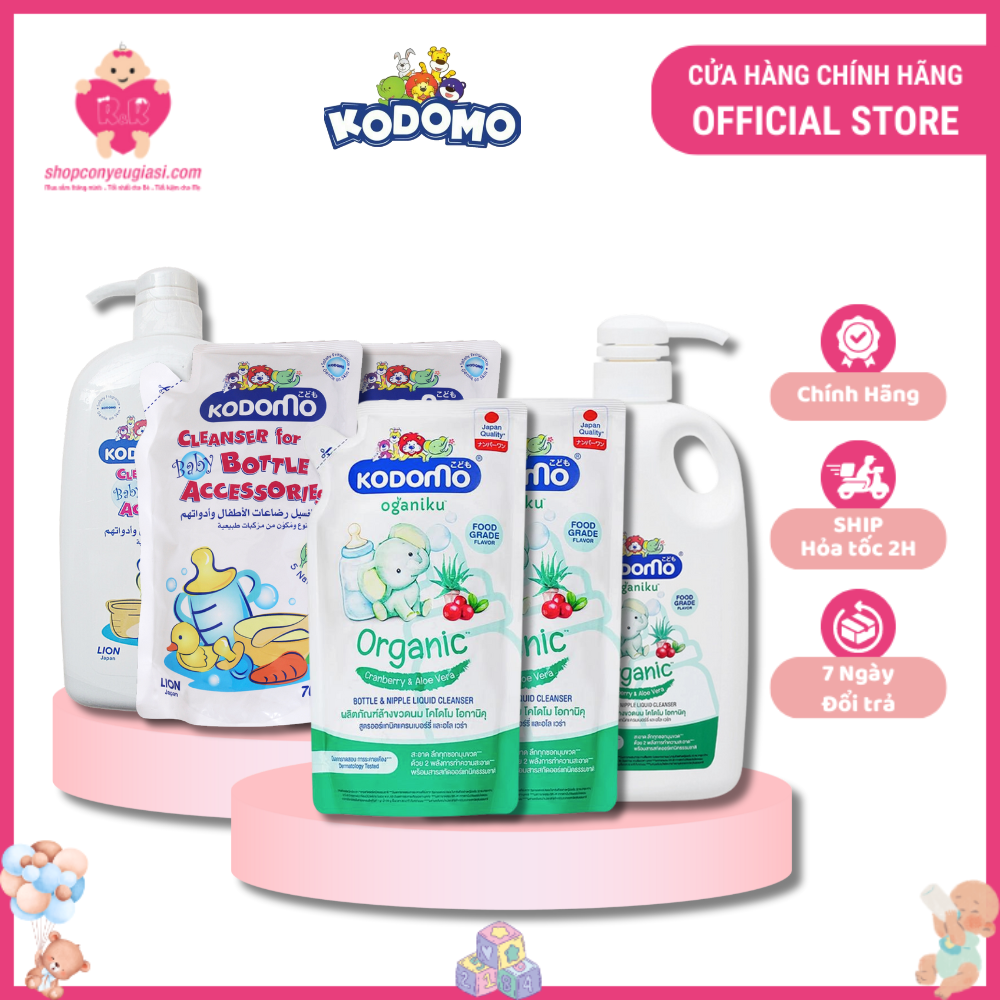 Combo 1 bình nước rửa Kodomo + 2 bịch nước rửa Kodomo