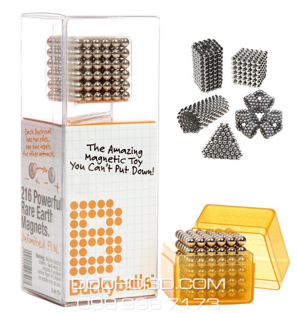 Nam Châm BuckyBalls Tròn Kèm Hộp (cỡ 5mm, 216 viên)