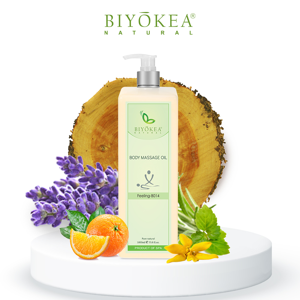 Dầu massage body cao cấp biyokea premium feeling b014 giúp tạo cảm giác,thư giãn, giảm nhức mỏi, dưỡng ẩm da