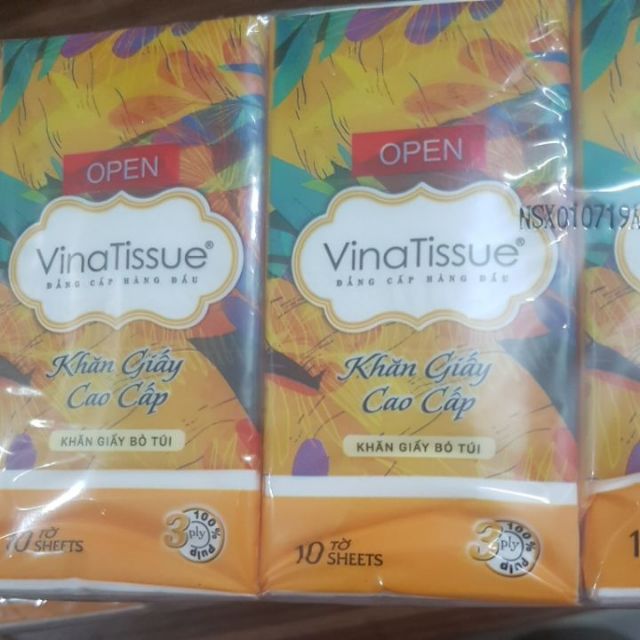 [HCM]Khăn giấy cao cấp VinaTissue lốc 10
