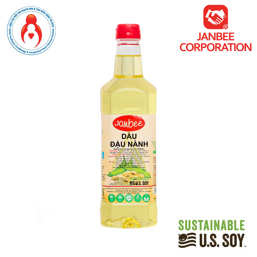 Combo 3 Chai Dầu Đậu Nành Janbee 1L
