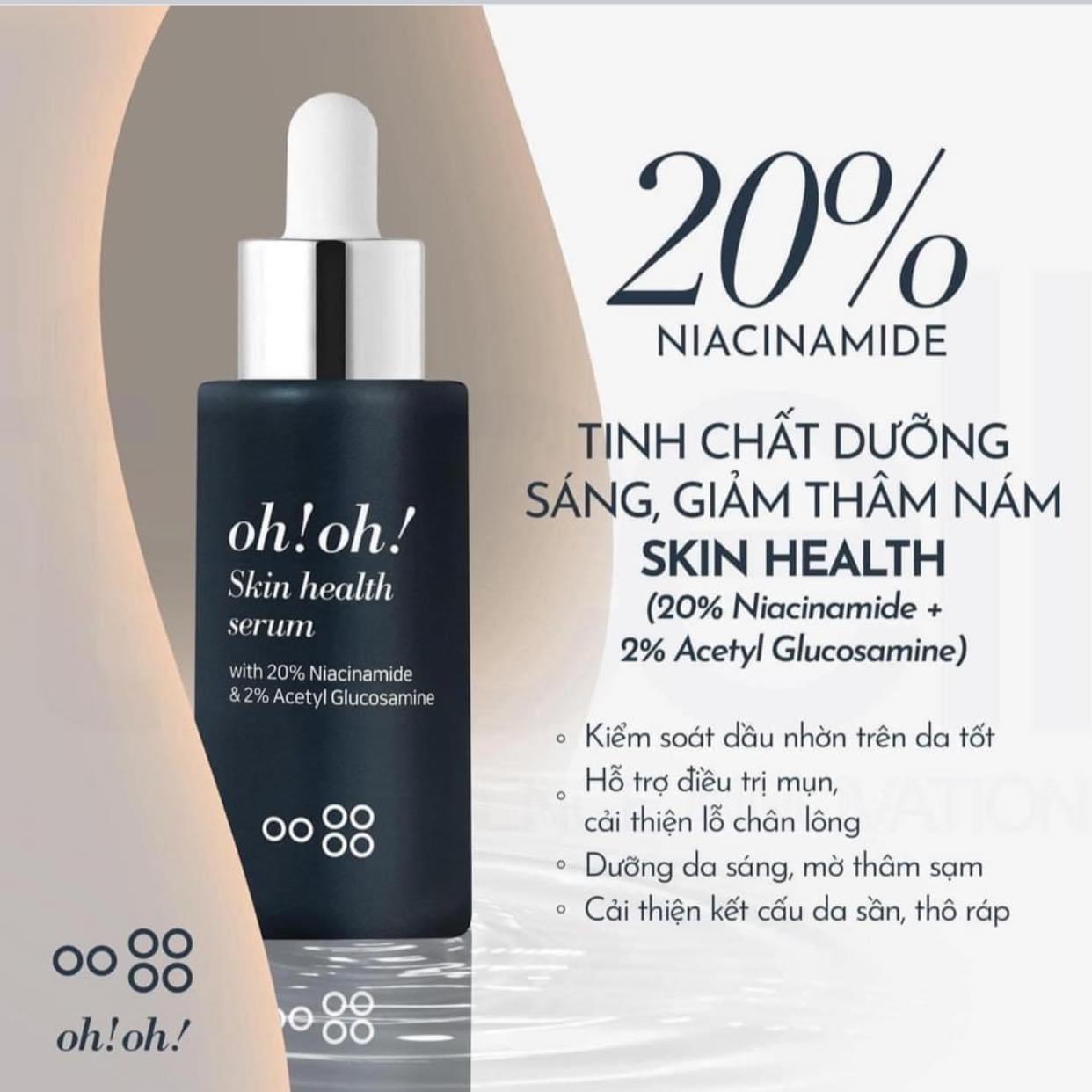 [GIẢM 5% ĐƠN 129K]Serum Niacinamide 20% Oh Oh