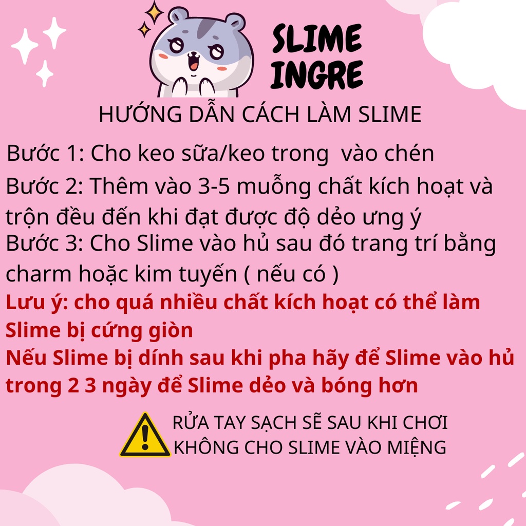 Bộ Kit Làm Slime Cơ Bản 7 Món Cơ Bản