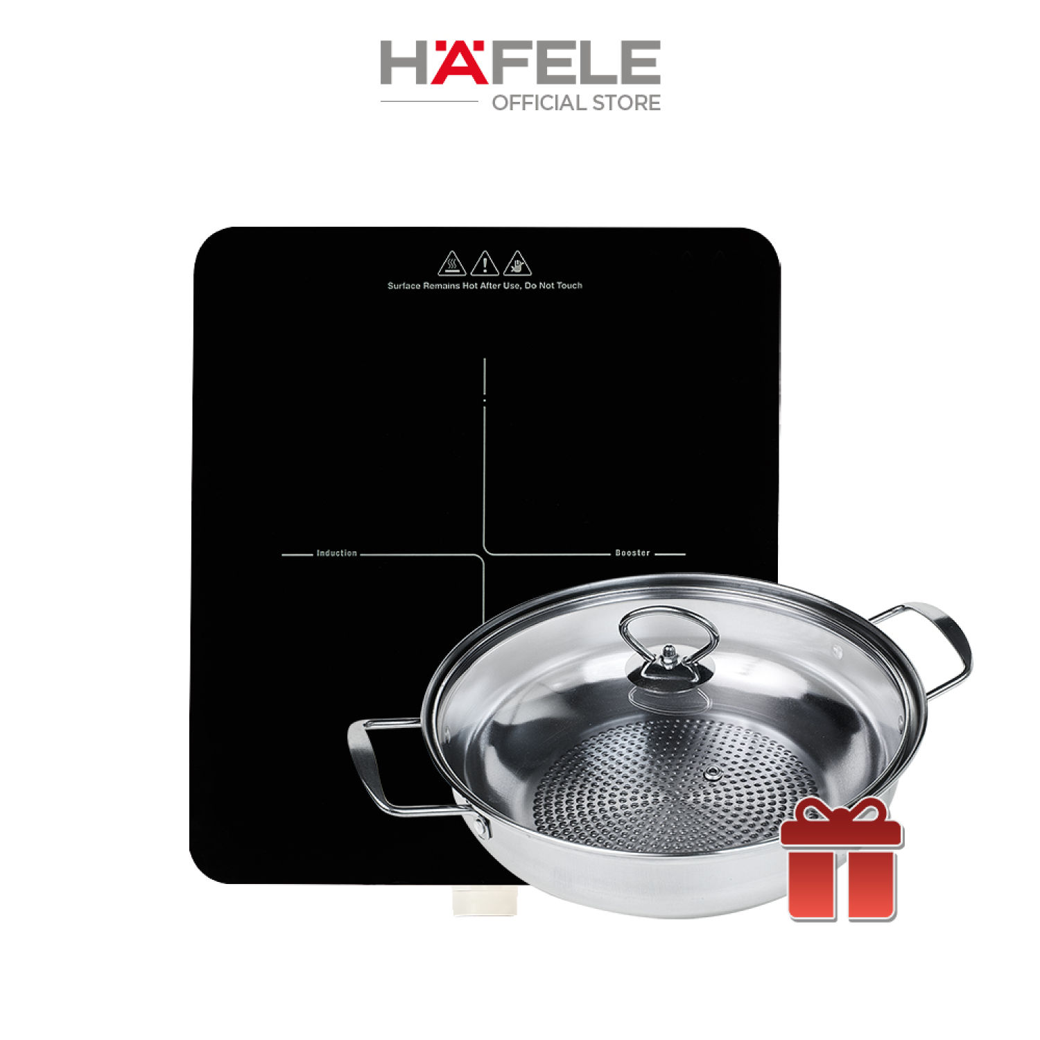 [Tặng kèm nồi lẩu] Bếp từ đơn Hafele HSI-21FW