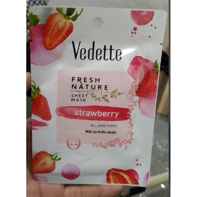Mặt Nạ Thiên Nhiên Dâu Vedette 22Ml