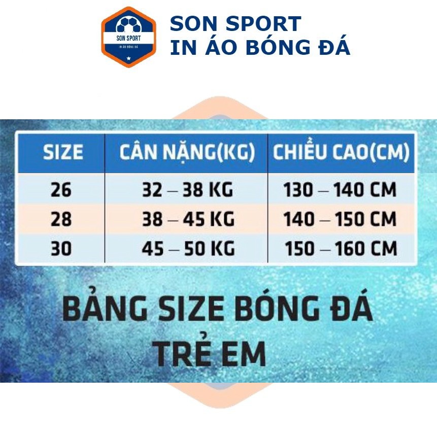 Bộ Quần Áo Bóng Đá Trẻ Em Thun Thái CLB