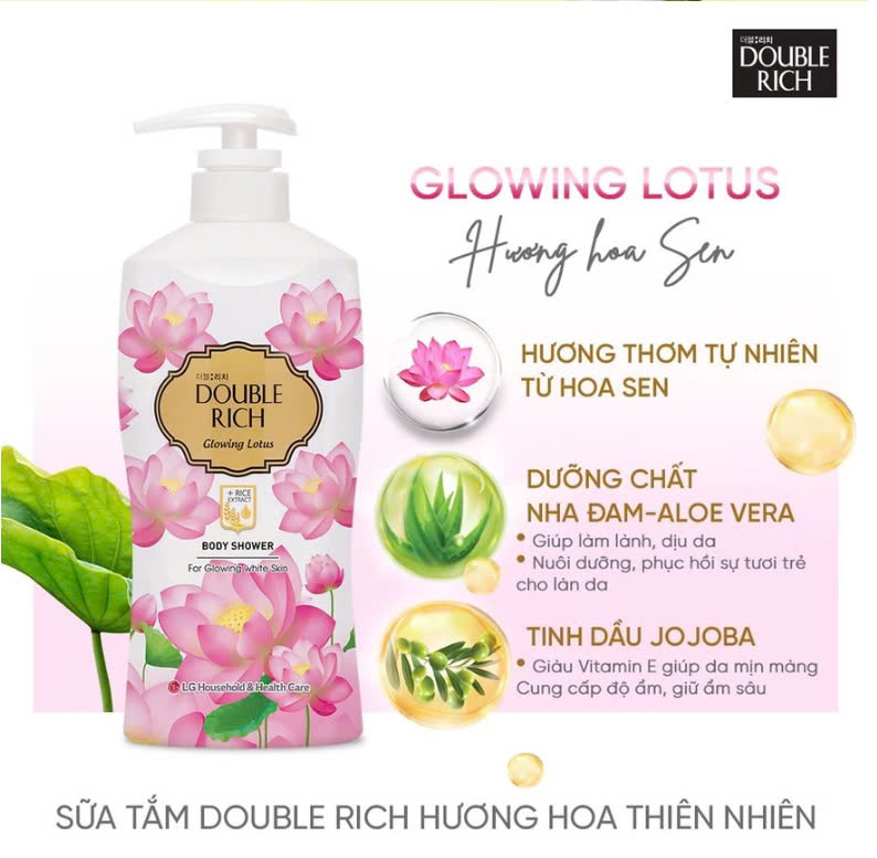 Sữa tắm Double Rich đủ màu chai 800g/ 200g