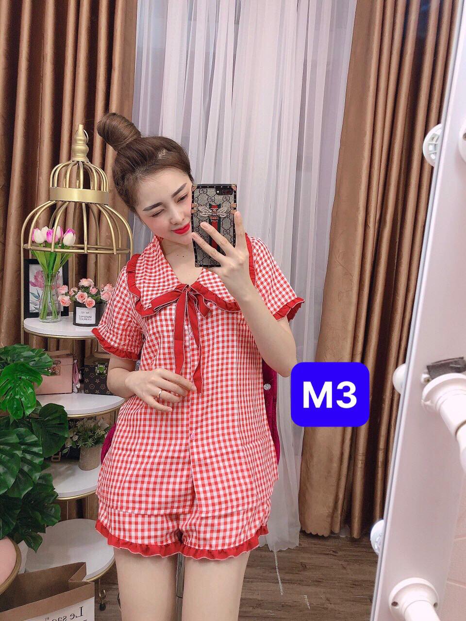 SET BỘ THỜI TRANG ĐÙI CARO SIÊU DỄ THƯƠNG