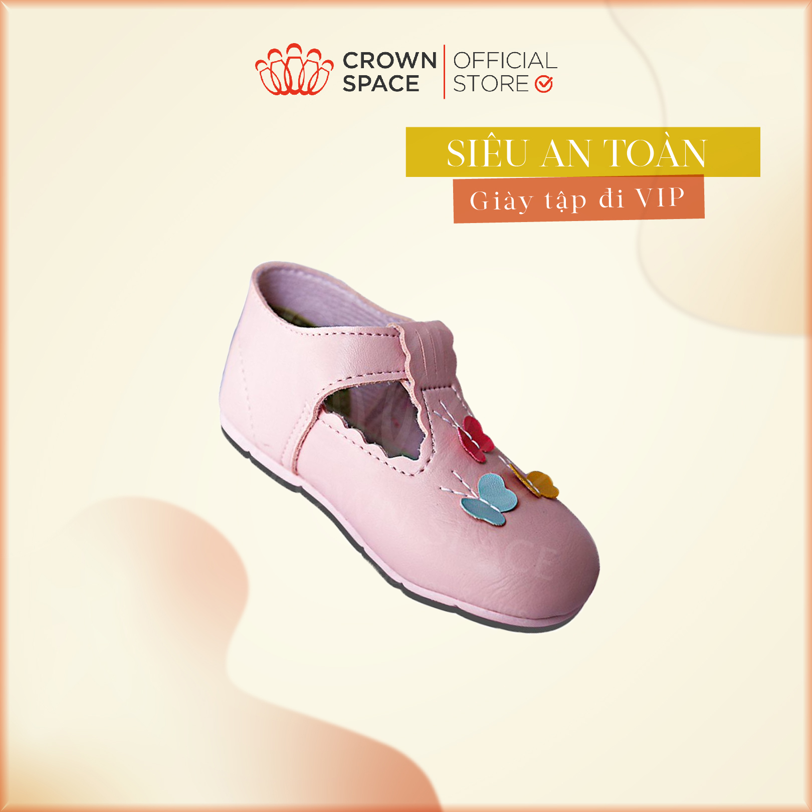 Giày Tập Đi Bé Trai Bé Gái Đẹp CrownUK Royale Baby Walking Shoes Trẻ em