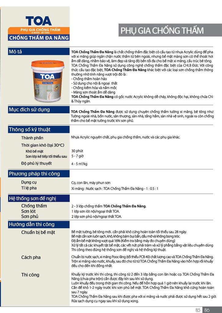 Chống thấm đa năng TOA 1KG