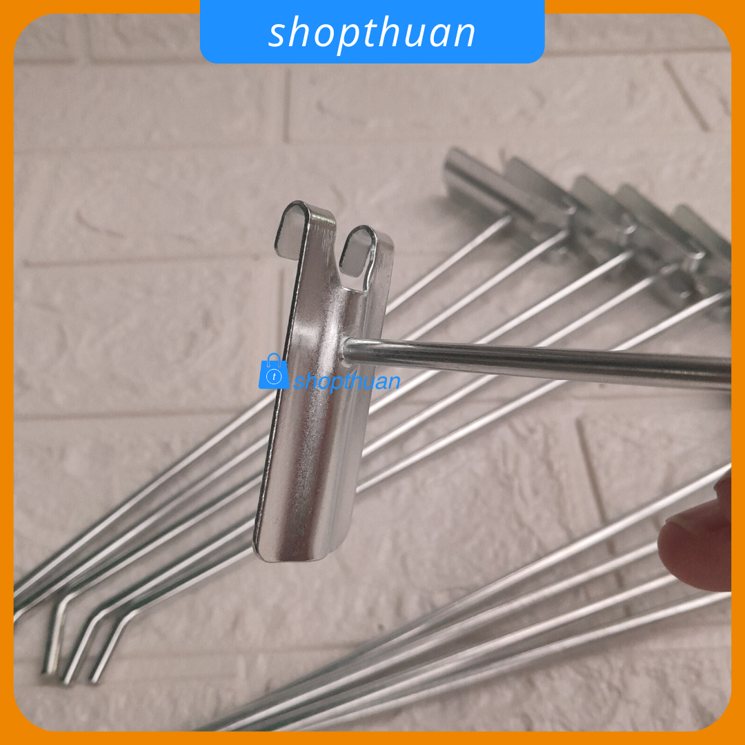50 Cái Móc sắt treo lưới dài 25cm, tay lưới phi 5cm - móc treo lưới