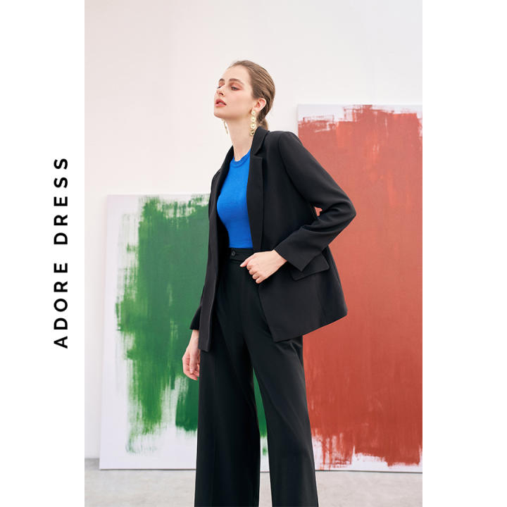 Blazer casual style tuytsy black 1 khuy 312BL1028 ADOREDRESS - Hình ảnh 5