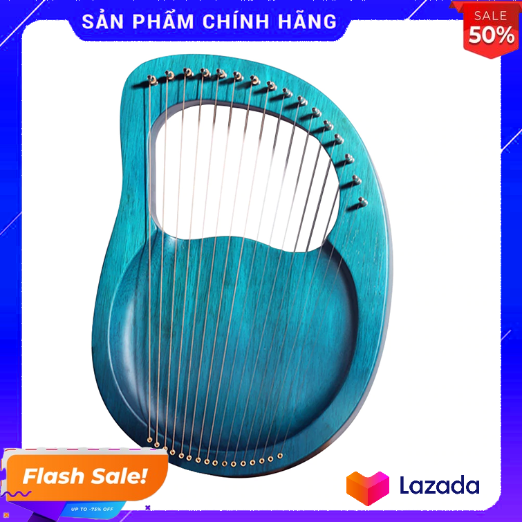 [HCM]Đàn lyre 16 dây MOLIN-Harp00165P âm vang hay chuẩn Xanh Dương -Nâu Đậm-Hồng