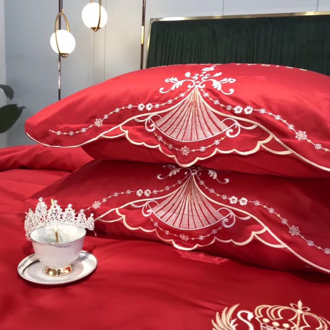 BỘ CHĂN GA GỐI LỤA CUNG ĐÌNH ĐẲNG CẤP QUÝ TỘC