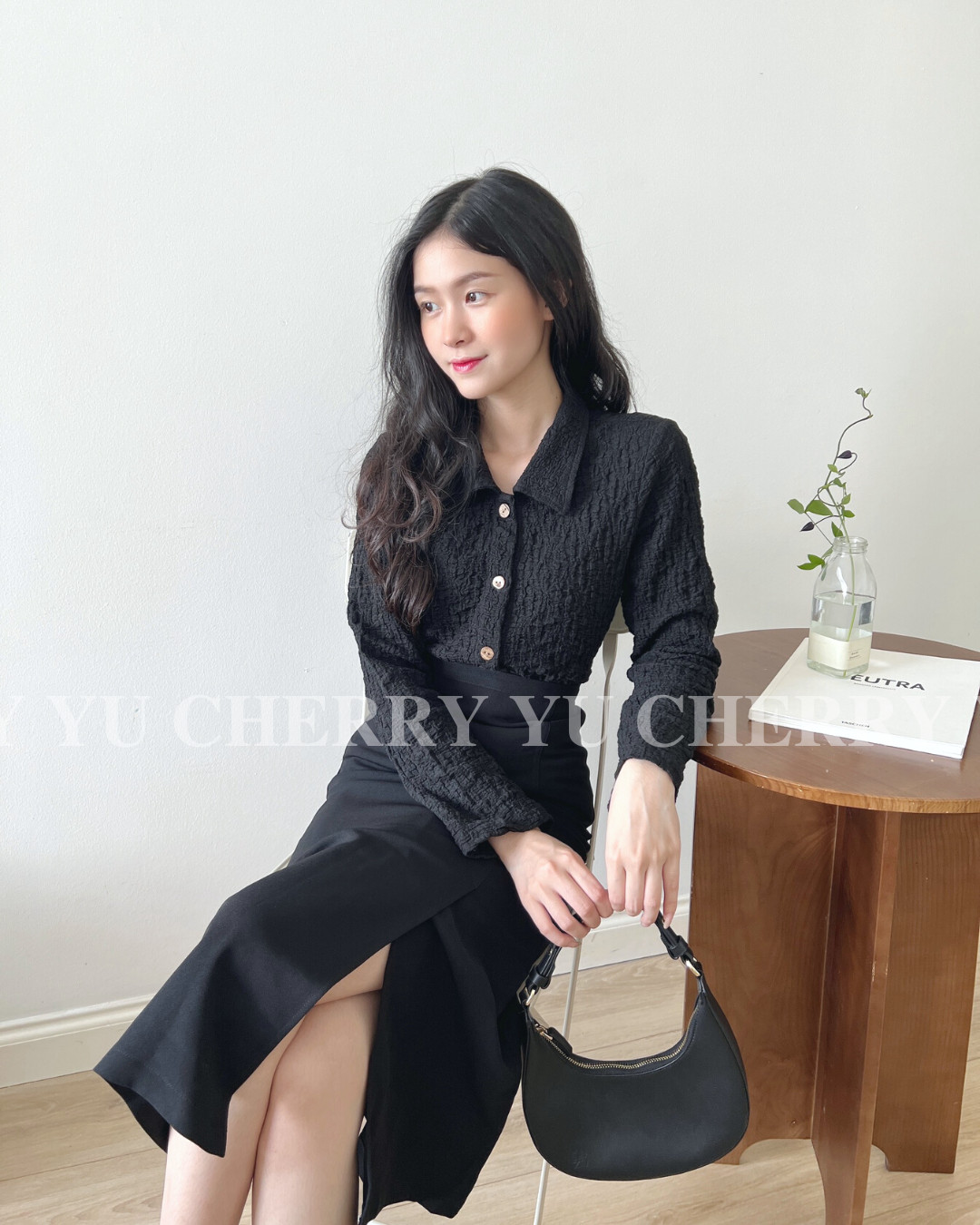 YU CHERRY | Áo nữ Pattern Spandex Shirt YA378