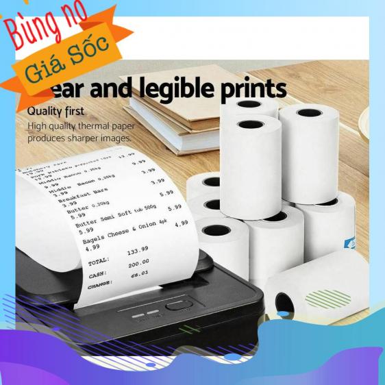 (Khuyến Mãi)_10 Cuộn Giấy In Nhiệt Oji K80 Chất Lượng Cao