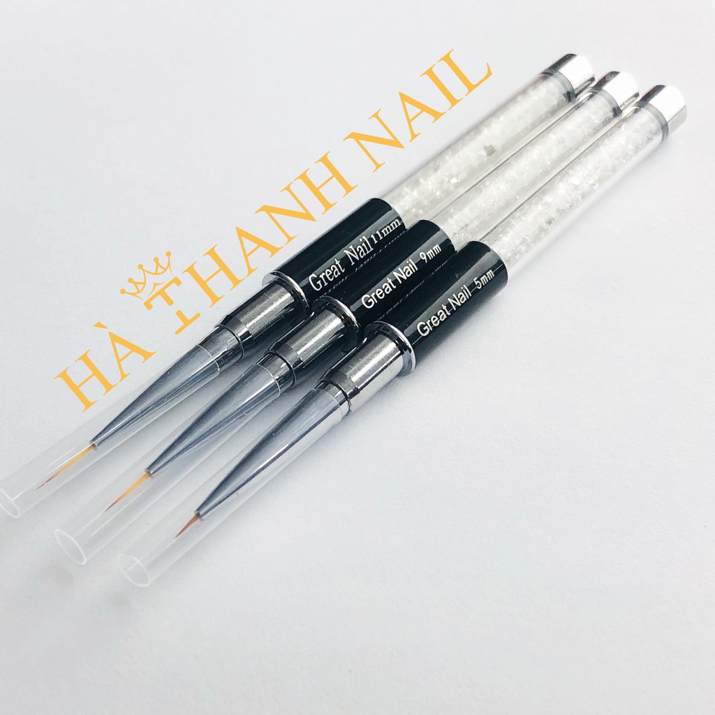 Cọ Vẽ Nét Cán Đá 3 Cỡ 5mm 9mm 11mm