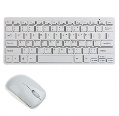Bộ Bàn phím và chuột không dây 2.4 GHz wireless (Trắng)