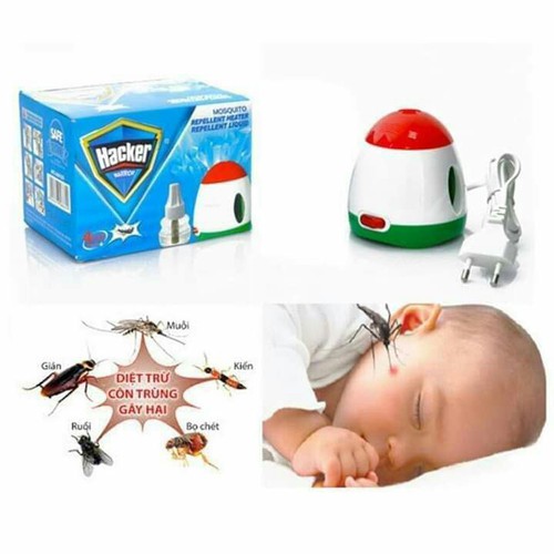 Máy Đuổi Muỗi Côn Trùng Xông Tinh Dầu Hacker 5c99
