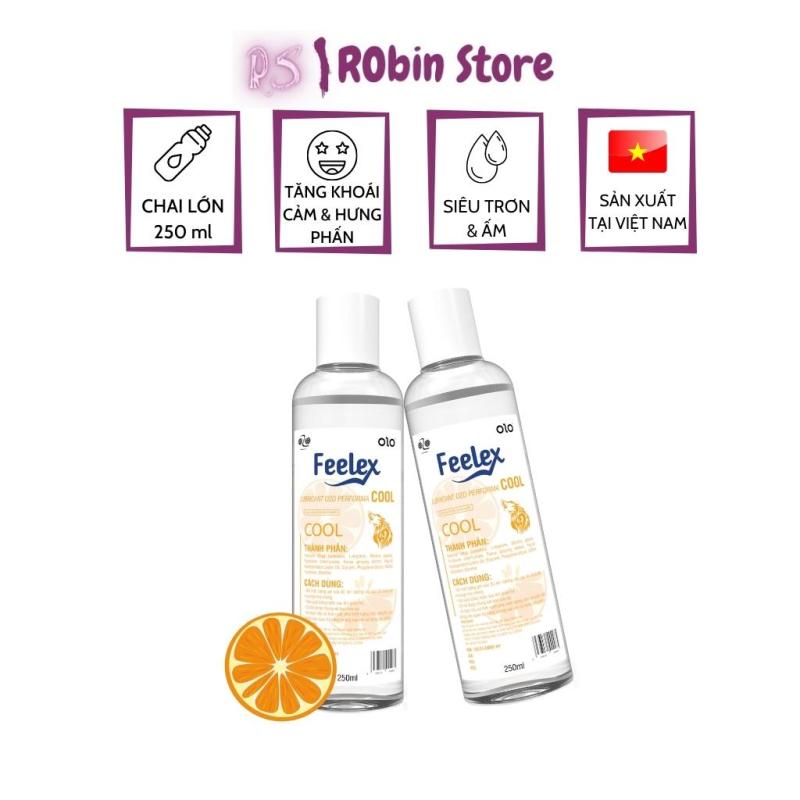 Gel bôi trơn quan hệ OLO Play massage Orange 250ml  gấp đôi độ trơn mát lạnh, tăng hưng phấn và khoái cảm - Robin Store