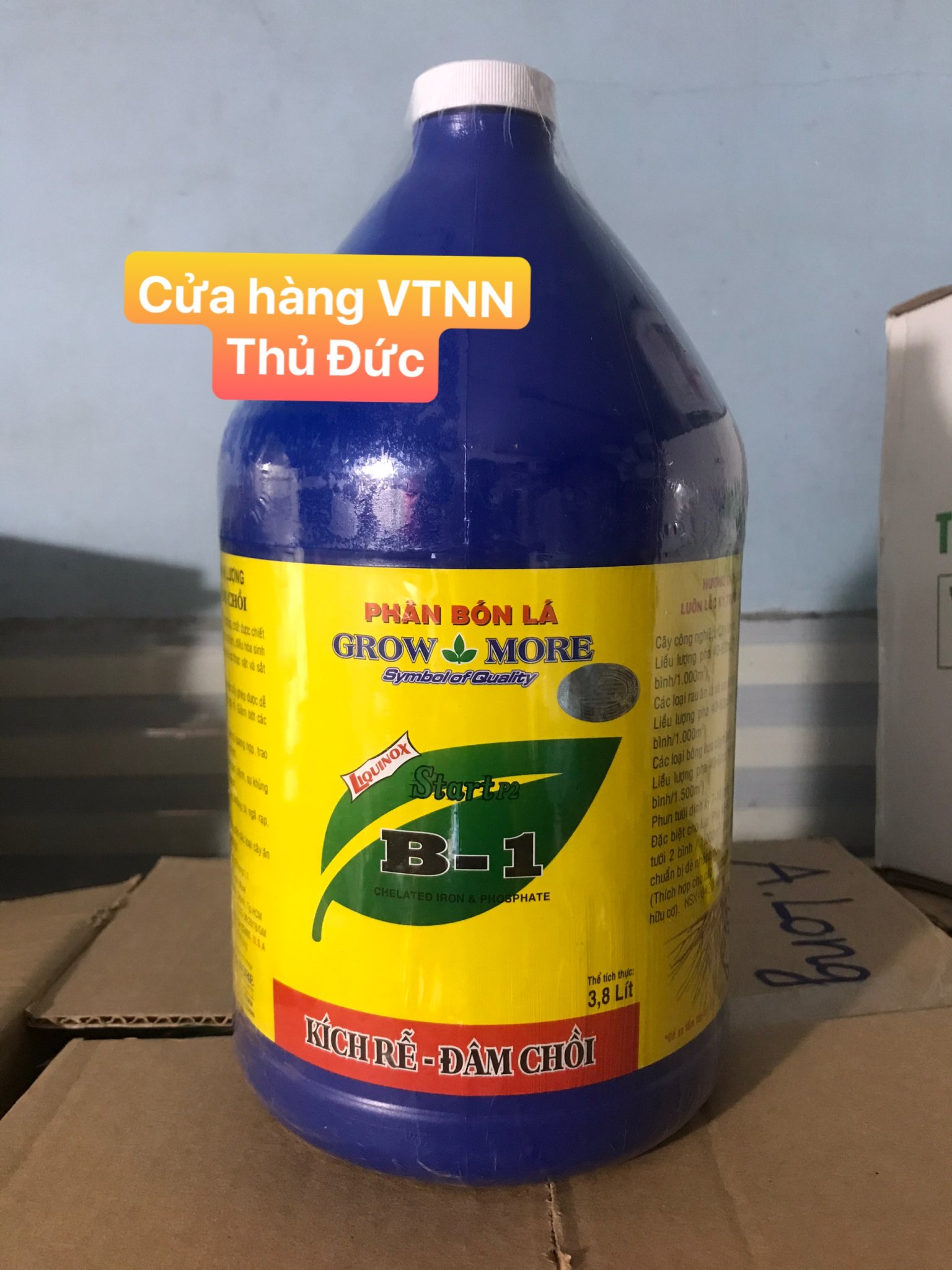 Vitamin B1 Growmore Mỹ Chai 3,8 lít