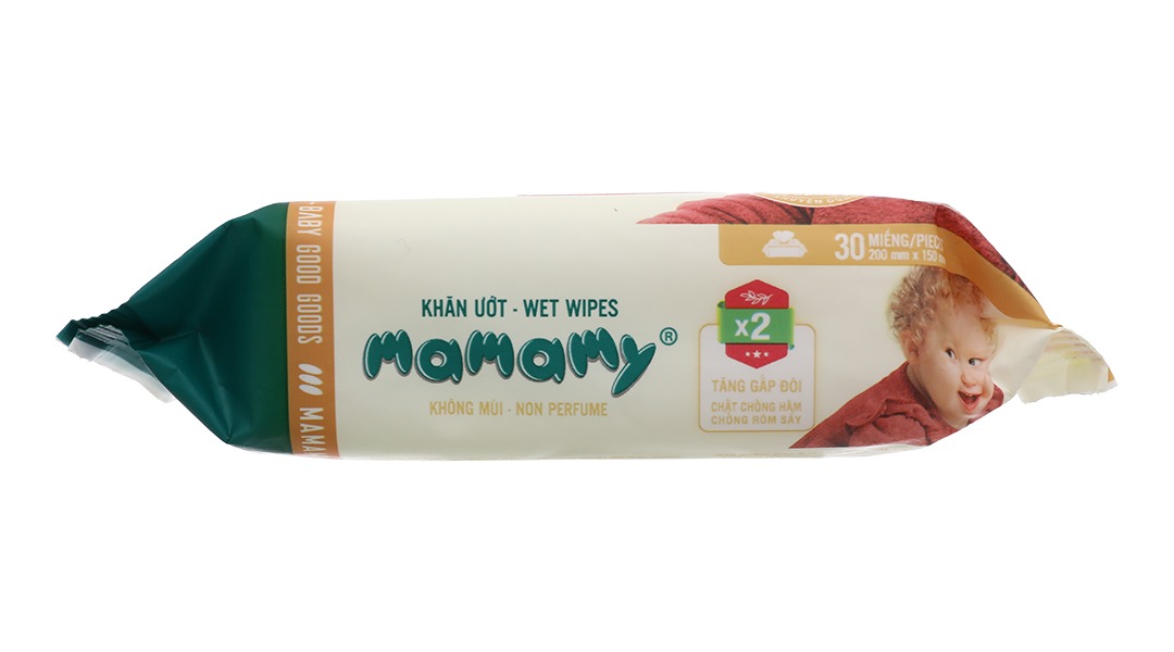 Khăn Ướt Mamamy Không Mùi (30 Tờ)