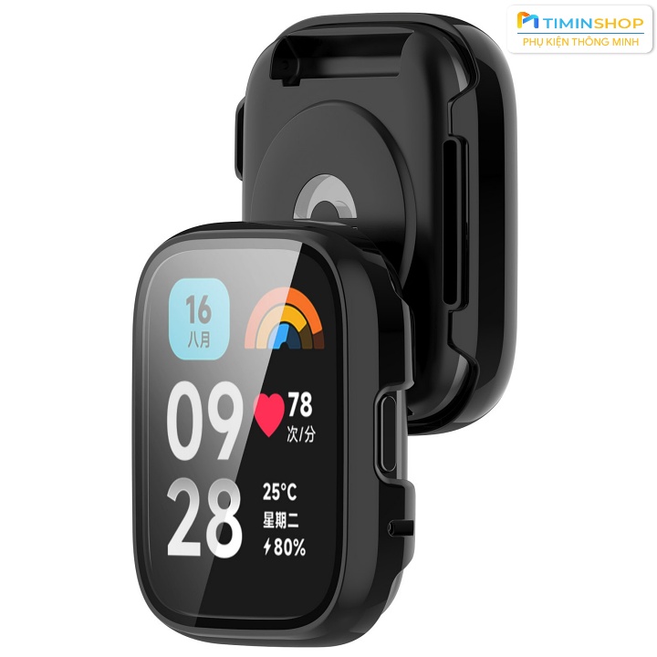Ốp cho Xiaomi Redmi Watch 3 Active 46mm - Chất PC + kính cường lực (OCLMI3A)