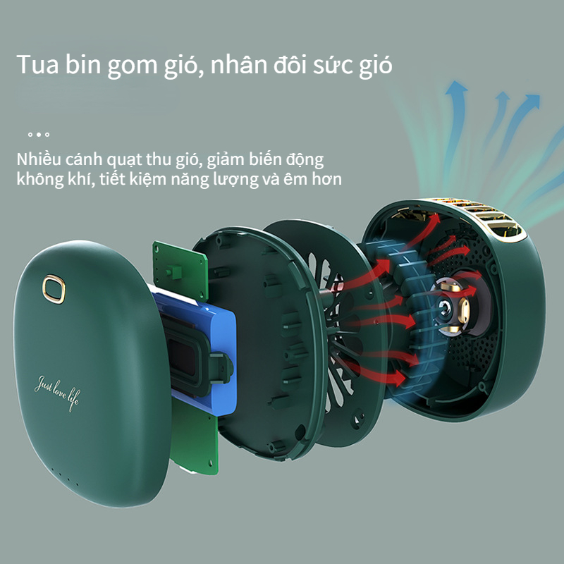 Quạt đeo cổ nhỏ gọn cầm tay dễ thương