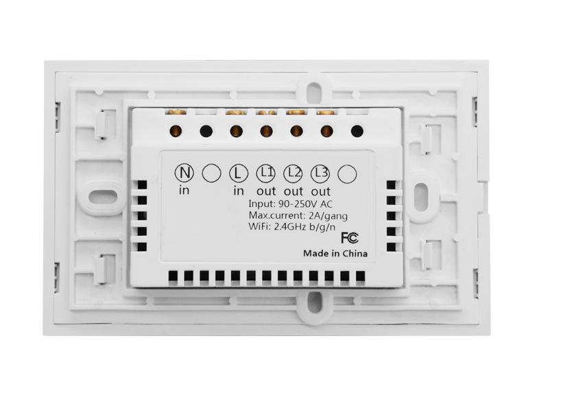 Công Tắc Wifi Smart Switch WS-1C (Công Tắc Cảm Ứng Âm Tường 1 Kênh Điều Khiển) app Ewelink