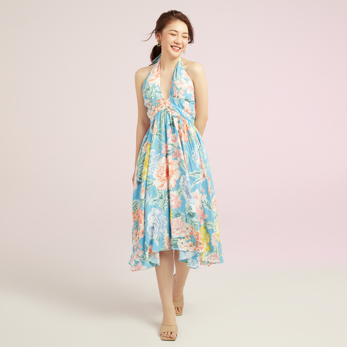 [NHẬP MÃ NOVFALAZSOCIAL02 GIẢM 40K ĐƠN 199K  ] Đầm yếm Maybi cutout dáng xòe
