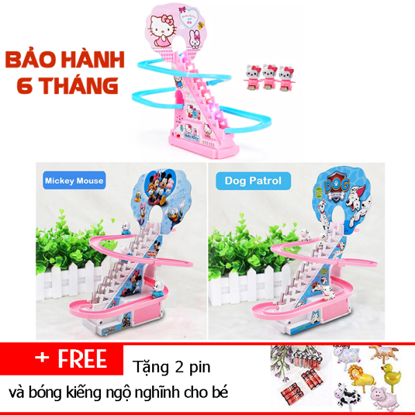 [HCM]Bộ Đồ Chơi Cầu Trượt Leo Thang Có Nhạc Dùng Pin-Mô hình leo cầu thang đồ chơi trẻ em có nhạc đèn