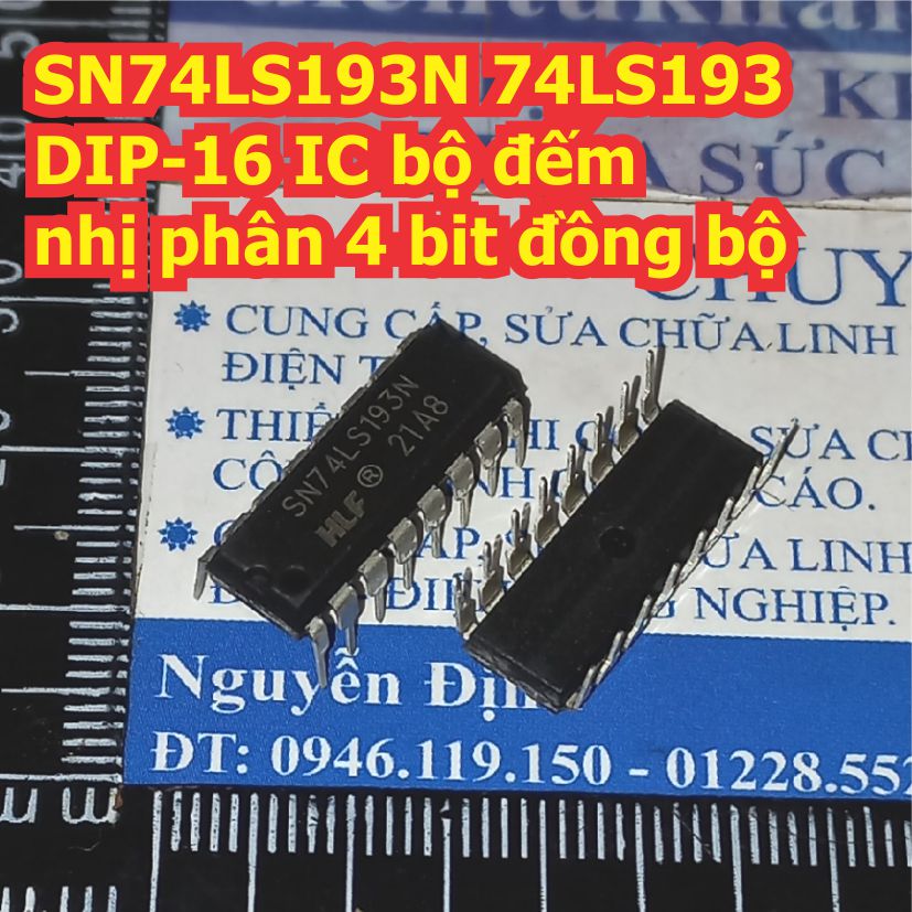 5 con sn74ls193n 74ls193 dip-16 ic bộ đếm nhị phân 4 bit đồng bộ kde1427