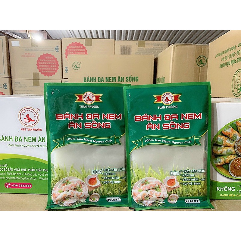 Bánh đa nem ăn sống gói 24 lá mềm dẻo