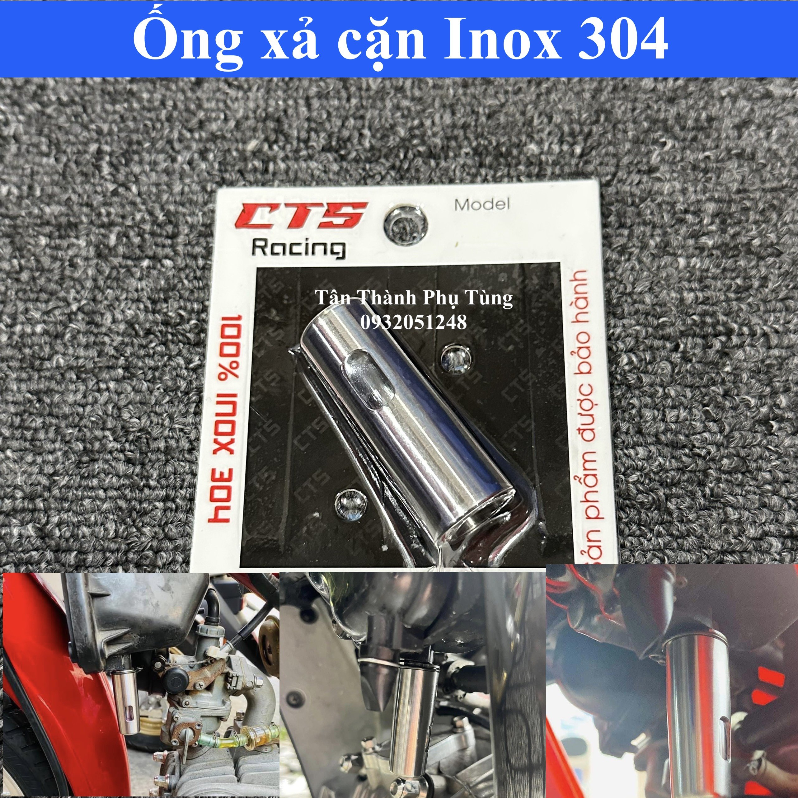 Ống xả cặn inox 304 cts