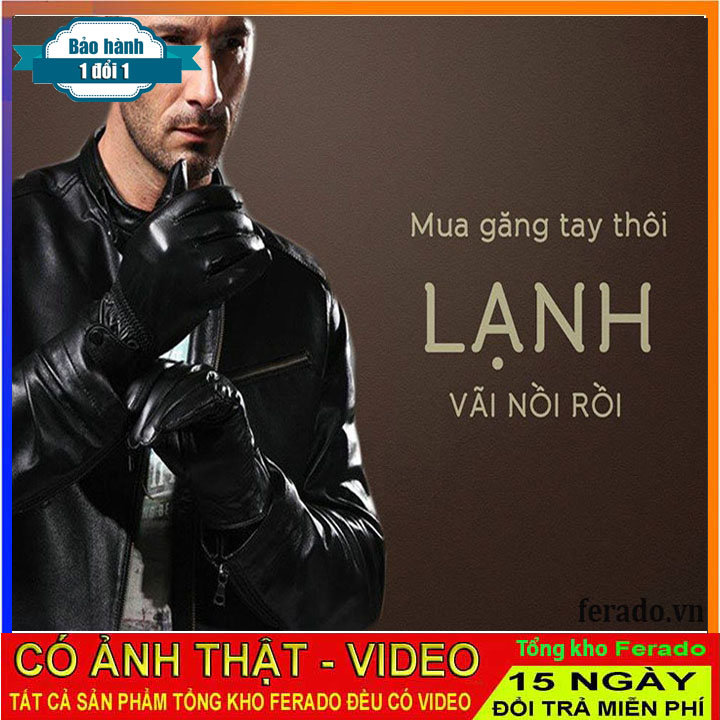 Găng tay nam da cừu CAPACCI da thật