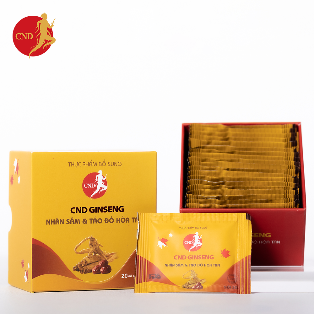 Nhân sâm canada cnd & táo đỏ hòa tan ngủ ngon, tăng đề kháng 20góix3g