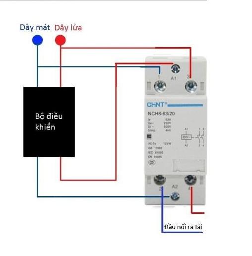 Khởi động từ Chint 1 pha NCH8 63A 220V 2NO